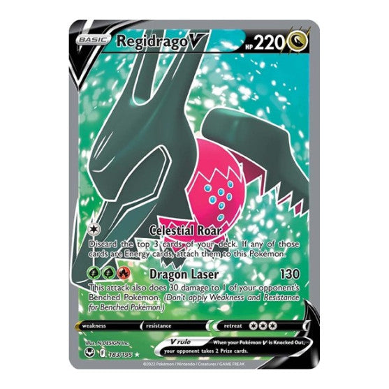 Regidrago V (Full Art) (SWSH12) #183/195 Ultra Rare (Holofoil Near Mint) SWSH12: Silver Tempest Pokemon: 2022