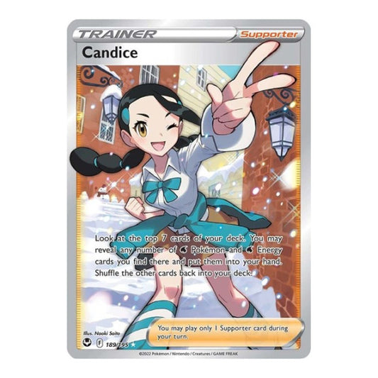 Candice (Full Art) (SWSH12) #189/195 Ultra Rare (Holofoil Moderately Played) SWSH12: Silver Tempest Pokemon: 2022