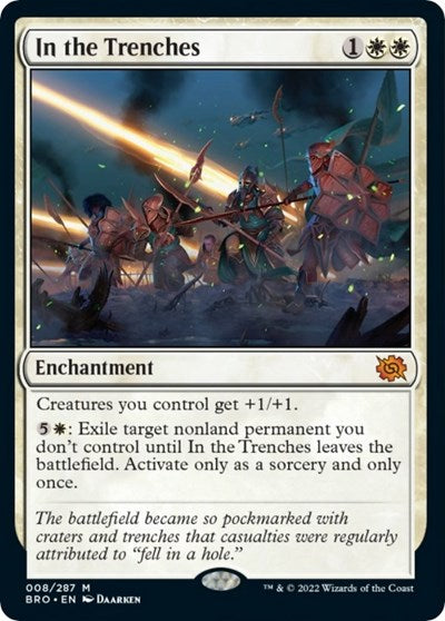 In the Trenches (BRO) #8 Mythic Rare (Foil Moderately Played) The Brothers' War Magic: The Gathering: 2022