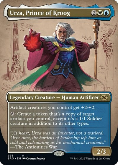 Urza Prince of Kroog Borderless (BRO) #296 Rare (Lightly Played) The Brothers' War Magic: 2022
