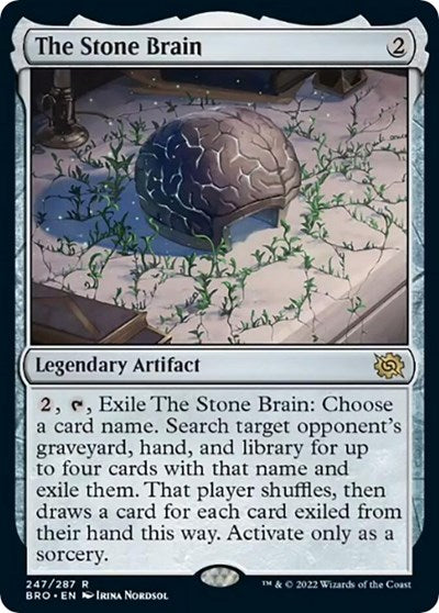 The Stone Brain (BRO) #247 Rare (Near Mint) The Brothers' War Magic: The Gathering: 2022
