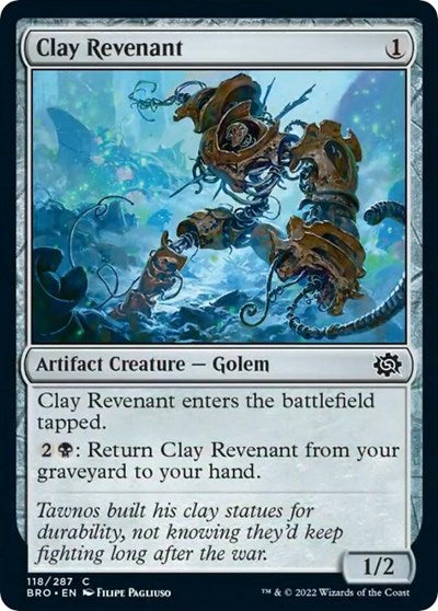 2022 Magic: The Brothers' War (BRO) - Clay Revenant (#118, Common) (Lightly Played)
