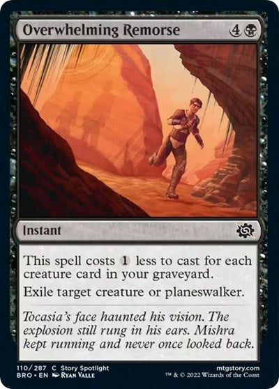 2022 Magic: The Brothers' War (BRO) - Overwhelming Remorse (#110, Common) (Lightly Played)