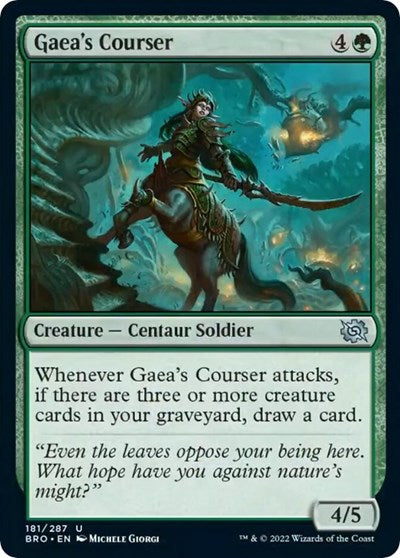 Gaeas Courser (BRO) #181 Uncommon (Lightly Played) The Brothers' War Magic: The Gathering: 2022