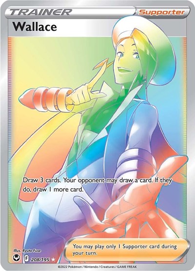 Wallace (Secret) (SWSH12) #208/195 Secret Rare (Holofoil Near Mint) SWSH12: Silver Tempest Pokemon: 2022