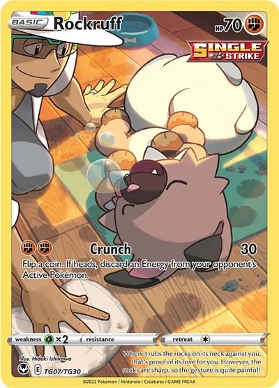 Rockruff (SWSH12: TG) #TG07/TG30 Ultra Rare (Holofoil Near Mint) SWSH12: Silver Tempest Trainer Gallery Pokemon: 2022