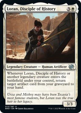 Loran Disciple of History (BRO) #13 Uncommon (Lightly Played) The Brothers' War Magic: The Gathering: 2022