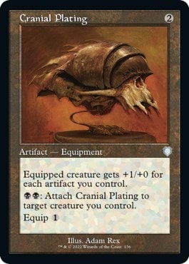 Cranial Plating Retro Frame (BRC) #136 Uncommon (Lightly Played) Commander: The Brothers' War Magic: The Gathering: 2022
