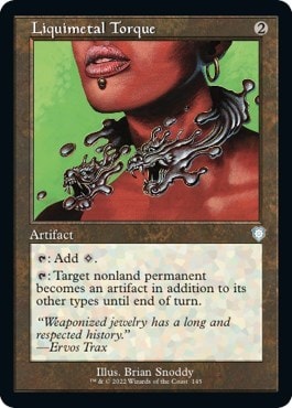 Liquimetal Torque Retro Frame (BRC) #145 Uncommon (Lightly Played) Commander: The Brothers' War Magic: The Gathering: 2022