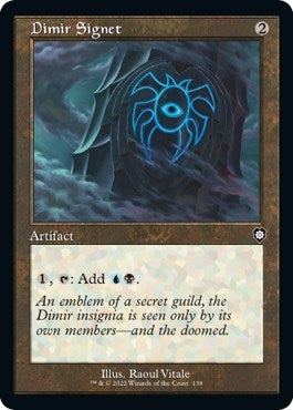 Dimir Signet Retro Frame (BRC) #138 Common (Lightly Played) Commander: The Brothers' War Magic: The Gathering: 2022