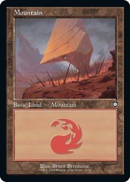 Mountain 35 Retro Frame (BRC) #35 Land (Lightly Played) Commander: The Brothers' War Magic: The Gathering: 2022