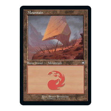 Mountain (35) (Retro Frame) (BRC) #35 Land (Lightly Played) Commander: The Brothers' War Magic: The Gathering: 2022