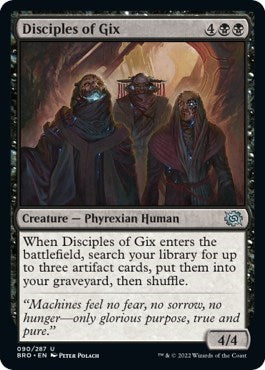 Disciples of Gix (BRO) #90 Uncommon (Lightly Played) The Brothers' War Magic: The Gathering: 2022