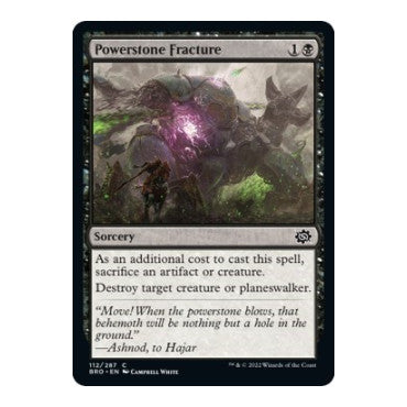 Powerstone Fracture (BRO) #112 Common (Lightly Played) The Brothers' War Magic: The Gathering: 2022