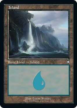 Island 32 Retro Frame (BRC) #32 Land (Lightly Played) Commander: The Brothers' War Magic: The Gathering: 2022