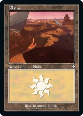 Plains 29 Retro Frame (BRC) #29 Land (Lightly Played) Commander: The Brothers' War Magic: The Gathering: 2022