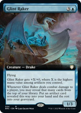 Glint Raker Extended Art (BRC) #54 Rare (Near Mint) Commander: The Brothers' War Magic: The Gathering: 2022