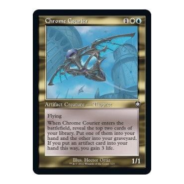 Chrome Courier (Retro Frame) (BRC) #123 Common (Lightly Played) Commander: The Brothers' War Magic: The Gathering: 2022