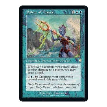 Bident of Thassa Retro Frame (BRC) #80 Rare (Lightly Played) Commander: The Brothers' War Magic: The Gathering: 2022