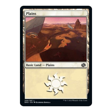 Plains 268 (BRO) #268 Land (Foil Lightly Played) The Brothers' War Magic: The Gathering: 2022