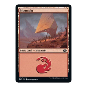 Mountain 274 (BRO) #274 Land (Foil Lightly Played) The Brothers' War Magic: The Gathering: 2022