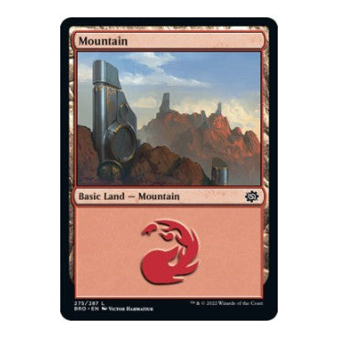 Mountain 275 (BRO) #275 Land (Foil Lightly Played) The Brothers' War Magic: The Gathering: 2022