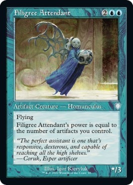 Filigree Attendant Retro Frame (BRC) #85 Uncommon (Lightly Played) Commander: The Brothers' War Magic: The Gathering: 2022