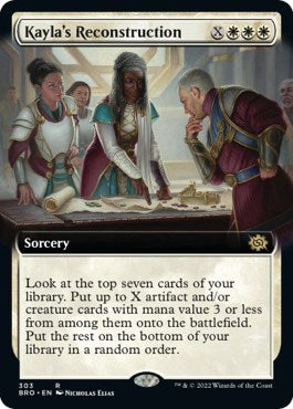 Kaylas Reconstruction Extended Art (BRO) #303 Rare (Lightly Played) The Brothers' War Magic: The Gathering: 2022