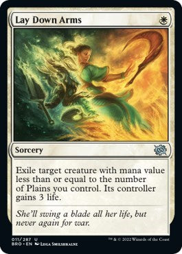 Lay Down Arms (BRO) #11 Uncommon (Lightly Played) The Brothers' War Magic: The Gathering: 2022