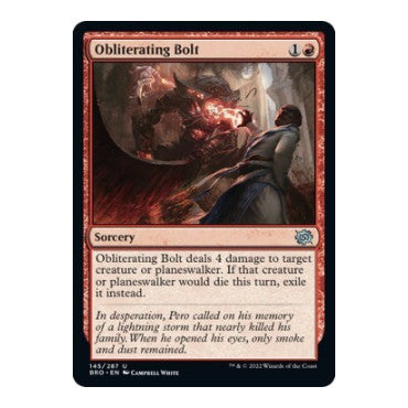 Obliterating Bolt (BRO) #145 Uncommon The Brothers' War Magic: The Gathering: 2022