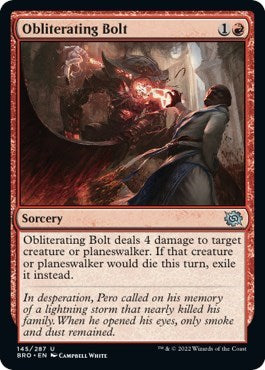 2022 Magic: The Brothers' War (BRO) - Obliterating Bolt (#145, Uncommon) (Lightly Played)