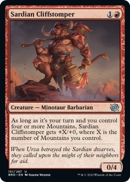 Sardian Cliffstomper (BRO) #151 Uncommon (Lightly Played) The Brothers' War Magic: 2022
