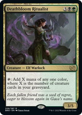 Deathbloom Ritualist (BRO) #208 Rare (Lightly Played) The Brothers' War Magic: The Gathering: 2022