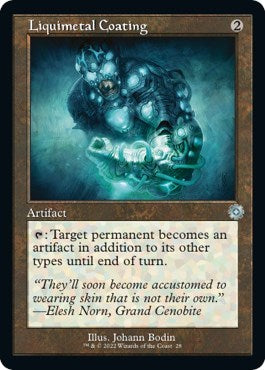 Liquimetal Coating (BRR) #28 Uncommon (Lightly Played) The Brothers' War: Retro Frame Artifacts Magic: The Gathering: 2022
