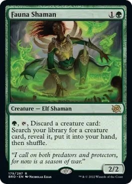 Fauna Shaman (BRO) #179 Rare (Foil Near Mint) The Brothers' War Magic: The Gathering: 2022
