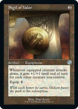 Sigil of Valor (BRR) #53 Uncommon (Foil Near Mint) The Brothers' War: Retro Frame Artifacts Magic: The Gathering: 2022