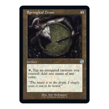 Springleaf Drum (BRR) #55 Uncommon (Lightly Played) The Brothers' War: Retro Frame Artifacts Magic: The Gathering: 2022