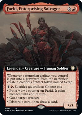Farid Enterprising Salvager Extended Art (BRC) #60 Rare (Near Mint) Commander: The Brothers' War Magic: The Gathering: 2022