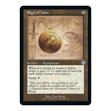 Sigil of Valor Schematic (BRR) #116 Uncommon (Lightly Played) The Brothers' War: Retro Frame Artifacts Magic: The Gathering: 2022
