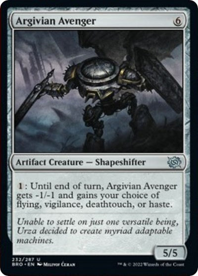 Argivian Avenger (BRO) #232 Uncommon (Lightly Played) The Brothers' War Magic: The Gathering: 2022