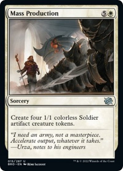 Mass Production (BRO) #15 Uncommon (Lightly Played) The Brothers' War Magic: The Gathering: 2022