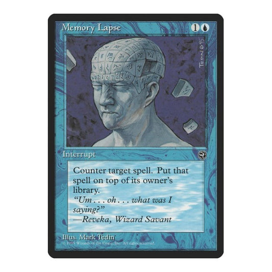 Memory Lapse (HML) #32 Common (Moderately Played) Homelands Magic: The Gathering: 1995