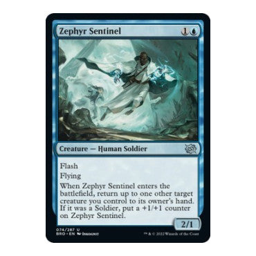 Zephyr Sentinel (BRO) #74 Uncommon (Lightly Played) The Brothers' War Magic: The Gathering: 2022