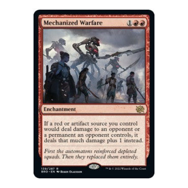 Mechanized Warfare (BRO) #139 Rare (Lightly Played) The Brothers' War Magic: The Gathering: 2022