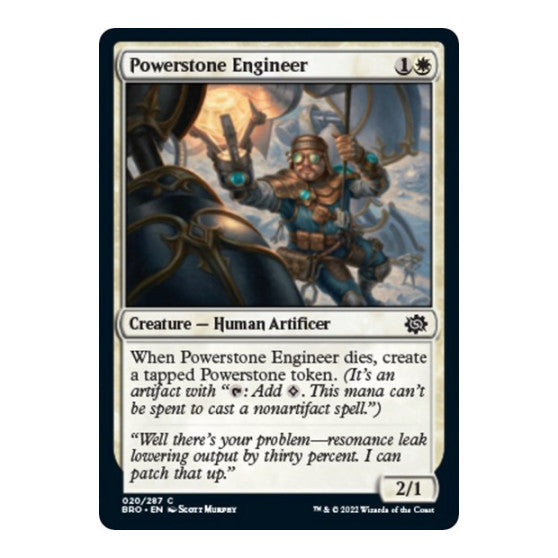 Powerstone Engineer (BRO) #20 Common The Brothers' War Magic: The Gathering: 2022