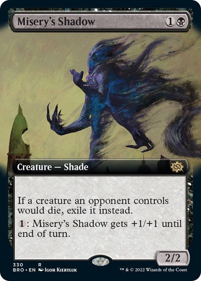 Miserys Shadow Extended Art (BRO) #330 Rare (Lightly Played) The Brothers' War Magic: The Gathering: 2022