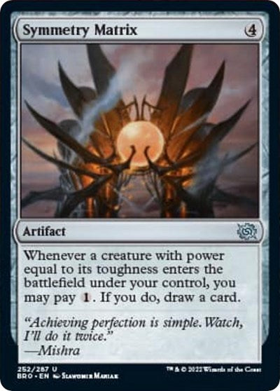 Symmetry Matrix (BRO) #252 Uncommon (Lightly Played) The Brothers' War Magic: The Gathering: 2022