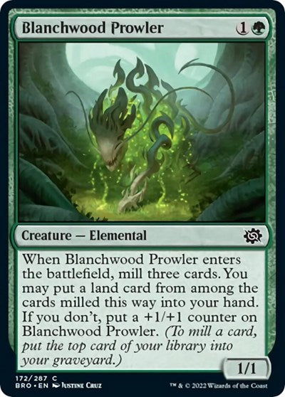 Blanchwood Prowler (BRO) #172 Common (Lightly Played) The Brothers' War Magic: The Gathering: 2022