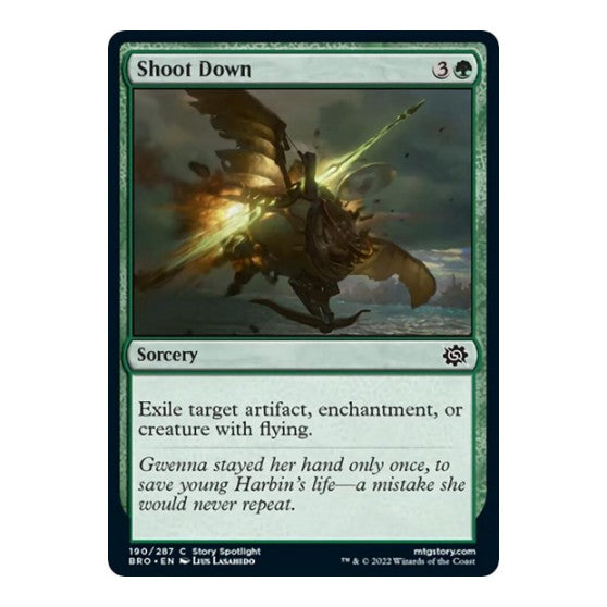 Shoot Down (BRO) #190 Common (Lightly Played) The Brothers' War Magic: The Gathering: 2022