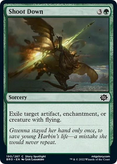 Shoot Down (BRO) #190 Common (Lightly Played) The Brothers' War Magic: The Gathering: 2022